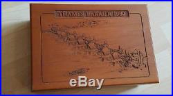 Rare 1982 Thames Barrier Builders Presentation Wooden Cigar Humidor