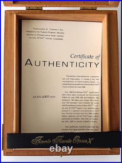 Rare 2000 Limited Edition Fuente Opus X Travel Humidor Amboyna Wood #82 of 300