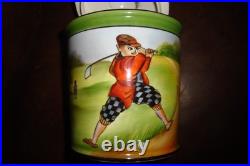 Rare ANTIQUE 1930's GOLFER PORCELAIN TOBACCO JAR / HUMIDOR by NORITAKE Rare ANTIQUE 1930's GOLFER PORCELAIN TOBACCO JAR / HUMIDOR by NORITAKE