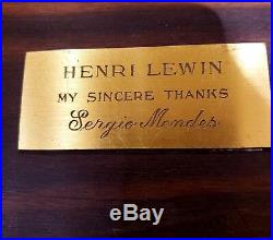 Rare Alfred Dunhill Humidor Cigar Box Gifted By Sergio Mendes With Plaque
