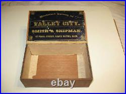 Rare Antique 2 Level Cigar Box Humidor A. Abrahams, Valley City Smith & Shipman