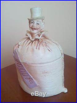 Rare Antique BERNARD BLOCH Ceramic Tobacco Jar Humidor Man Figural