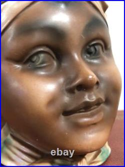 Rare Antique Black Americana Head Girl Porcelain Tobacco Humidor Jar Check video Rare Antique Black Americana Head Girl Porcelain Tobacco Humidor Jar Check video