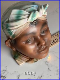 Rare Antique Black Americana Head Girl Porcelain Tobacco Humidor Jar Check video Rare Antique Black Americana Head Girl Porcelain Tobacco Humidor Jar Check video
