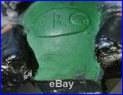 Rare Antique Black Americana L. B. Co. Boy & Watermelon Chalkware Tobacco Humidor