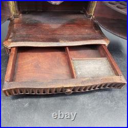 Rare Antique Black Forest 8.5 Smoker Tobacco Humidor Sigar Chest Needle Point