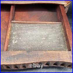 Rare Antique Black Forest 8.5 Smoker Tobacco Humidor Sigar Chest Needle Point
