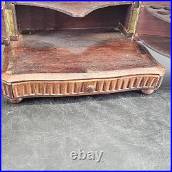 Rare Antique Black Forest 8.5 Smoker Tobacco Humidor Sigar Chest Needle Point