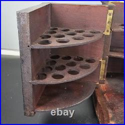 Rare Antique Black Forest 8.5 Smoker Tobacco Humidor Sigar Chest Needle Point