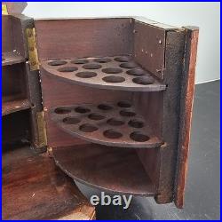 Rare Antique Black Forest 8.5 Smoker Tobacco Humidor Sigar Chest Needle Point