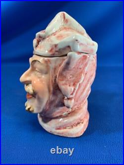 Rare Antique Majolica Figural Tobacco Humidor Jester Rare Antique Majolica Figural Tobacco Humidor Jester