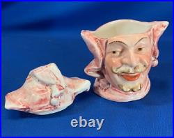 Rare Antique Majolica Figural Tobacco Humidor Jester Rare Antique Majolica Figural Tobacco Humidor Jester