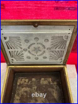 Rare Antique Ornate Scene Motif Bronze Humidor c. 1890's