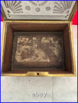 Rare Antique Ornate Scene Motif Bronze Humidor c. 1890's