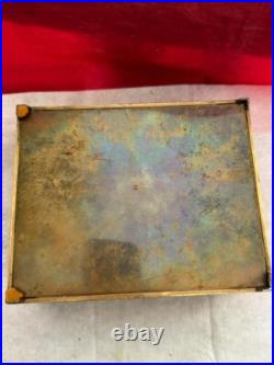 Rare Antique Ornate Scene Motif Bronze Humidor c. 1890's