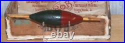 Rare Antique Peregoy & Moore Bob Fishing Bobber Wooden Cigar Box Council Bluffs