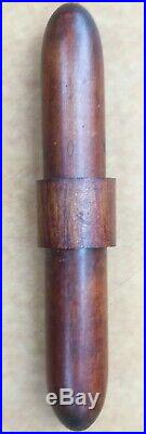 Rare Antique Vintage Turned Wood Tube Cigar Case Cigar Humidor Cigar Holder 8