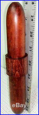 Rare Antique Vintage Turned Wood Tube Cigar Case Cigar Humidor Cigar Holder 8