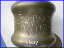 Rare. Antique fragrant tobacco humidor etched custom made Rockford silver co