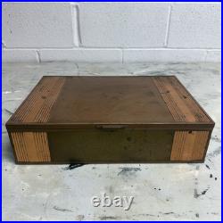 Rare Arts & Crafts Copper Humidor Wooden Cigar Box Rare Arts & Crafts Copper Humidor Wooden Cigar Box