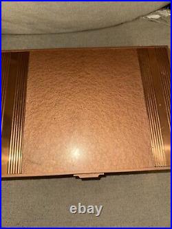 Rare Arts & Crafts Copper Humidor Wooden Cigar Box