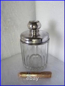 Rare Beautiful Antique German Silverplate 13g Hallmark Glass Tobacco Humidor 8