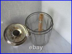 Rare Beautiful Antique German Silverplate 13g Hallmark Glass Tobacco Humidor 8