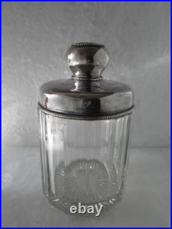 Rare Beautiful Antique German Silverplate 13g Hallmark Glass Tobacco Humidor 8