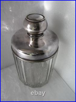 Rare Beautiful Antique German Silverplate 13g Hallmark Glass Tobacco Humidor 8