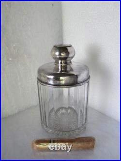 Rare Beautiful Antique German Silverplate 13g Hallmark Glass Tobacco Humidor 8