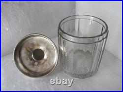 Rare Beautiful Antique German Silverplate 13g Hallmark Glass Tobacco Humidor 8
