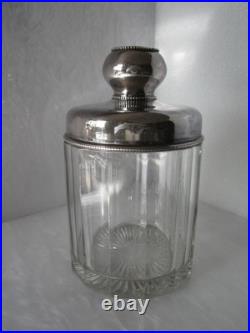 Rare Beautiful Antique German Silverplate 13g Hallmark Glass Tobacco Humidor 8