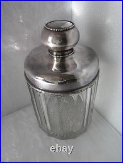 Rare Beautiful Antique German Silverplate 13g Hallmark Glass Tobacco Humidor 8