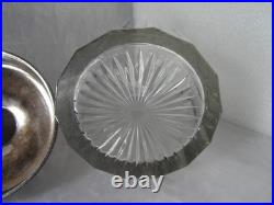 Rare Beautiful Antique German Silverplate 13g Hallmark Glass Tobacco Humidor 8