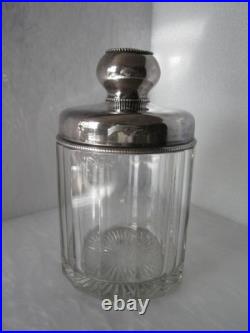 Rare Beautiful Antique German Silverplate 13g Hallmark Glass Tobacco Humidor 8