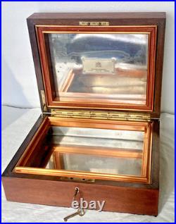 Rare Benson & Hedges Presentation Cigar Humidor, Case, Lined Tin & Copper 1930s