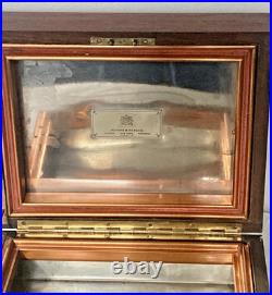 Rare Benson & Hedges Presentation Cigar Humidor, Case, Lined Tin & Copper 1930s