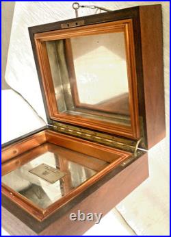 Rare Benson & Hedges Presentation Cigar Humidor, Case, Lined Tin & Copper 1930s