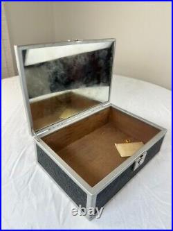 Rare Black Antique Cigar Box Humidor Lithograph Picture 1st district PA OG Key