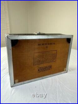 Rare Black Antique Cigar Box Humidor Lithograph Picture 1st district PA OG Key