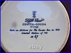 Rare C 1979, Zenith-Gouda, Holland Delft Blauw Tobacco/Cigar Humidor No. 67/100