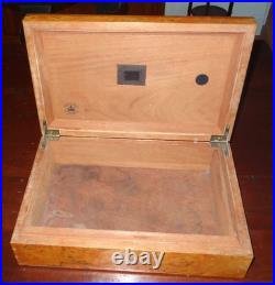 Rare Diamond Crown Cedar Wood Lined Humidor Box With Beautiful Cigar Inlay