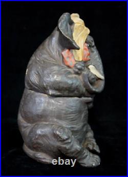 Rare Elephant Figural Tobacco Jar