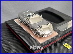 Rare Ferrari 812 Gts Carbon Fiber Key Box / Humidor With Mini Chrome Replica