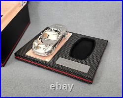 Rare Ferrari 812 Gts Carbon Fiber Key Box / Humidor With Mini Chrome Replica