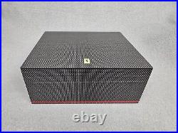 Rare Ferrari 812 Gts Carbon Fiber Key Box / Humidor With Mini Chrome Replica