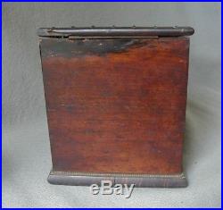 Rare French Victorian & Bronze Dog Humidor With Match Safe & Stricker