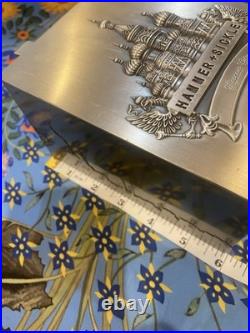 Rare Hammer & Sickle Pewter Cigar Box Humidor Collectible, No Longer Produced