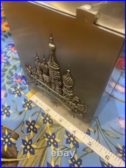 Rare Hammer & Sickle Pewter Cigar Box Humidor Collectible, No Longer Produced