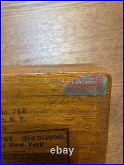 Rare La Flor de Clancy Vintage Wooden Cigar Box tax stamp tobacianna